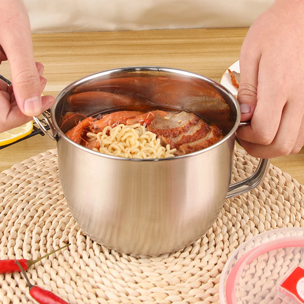 

Stainless Steel Noodle Bowl Soup Container Kitchen Food Storage Rice Salad Home Bowl Household Supply Portable Practical