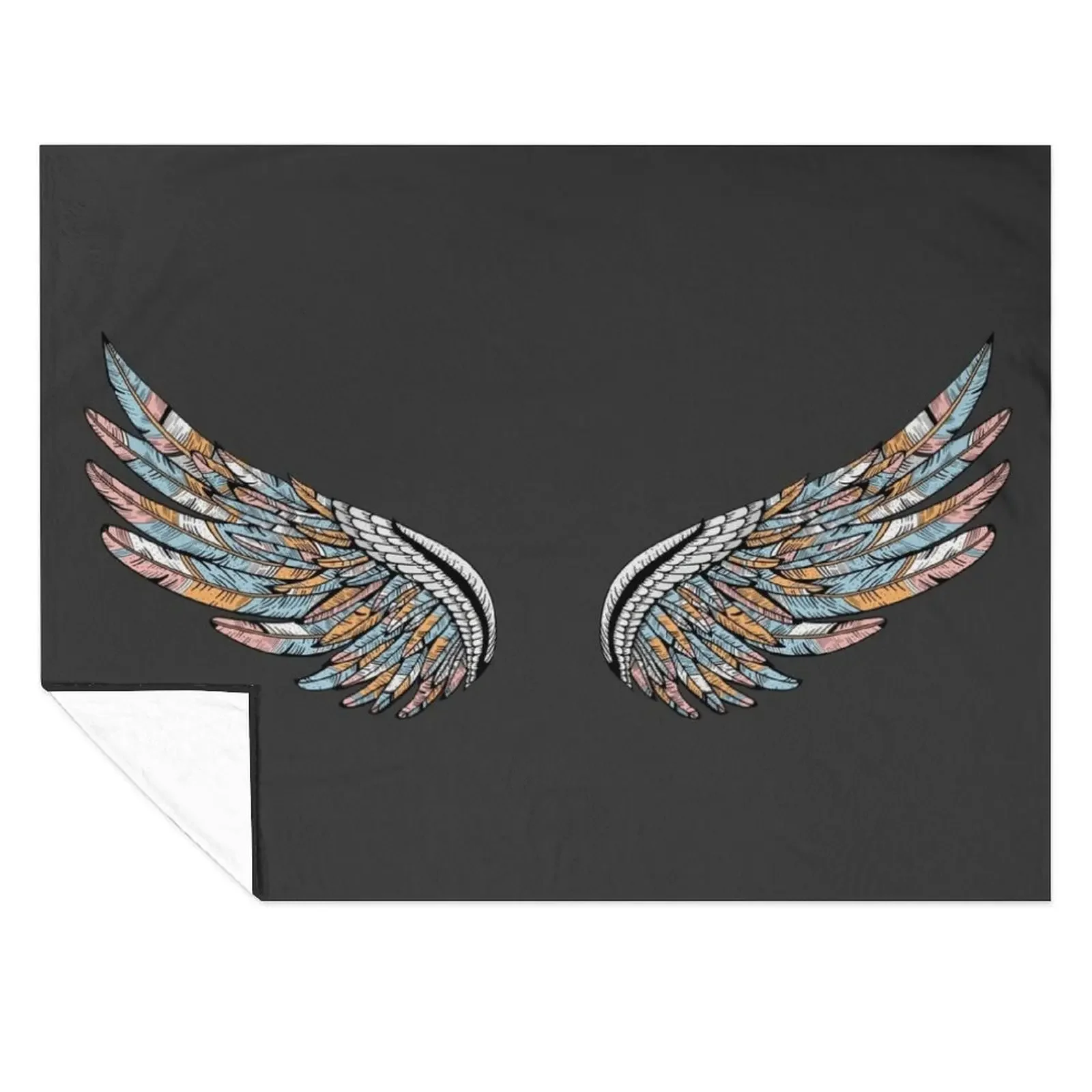 

RSJ Archangel Gabriel Wings Throw Blanket Soft Beds Vintage Plush Moving Blankets