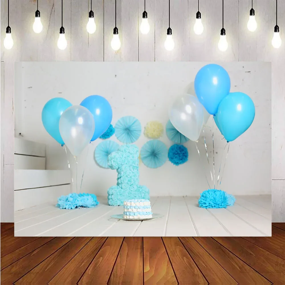 

1st birthday theme party decoration newborn baby shower balloons backdrop for photography kids portrait background for photo