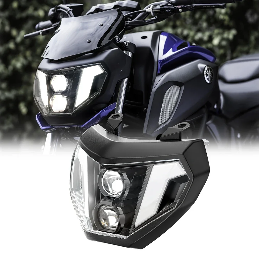 Approved E24 Motorcycle Led Headlights DRL High Low Beam LED Headlamp Assembly For Yamaha MT 09 FZ 09 MT07 FZ09