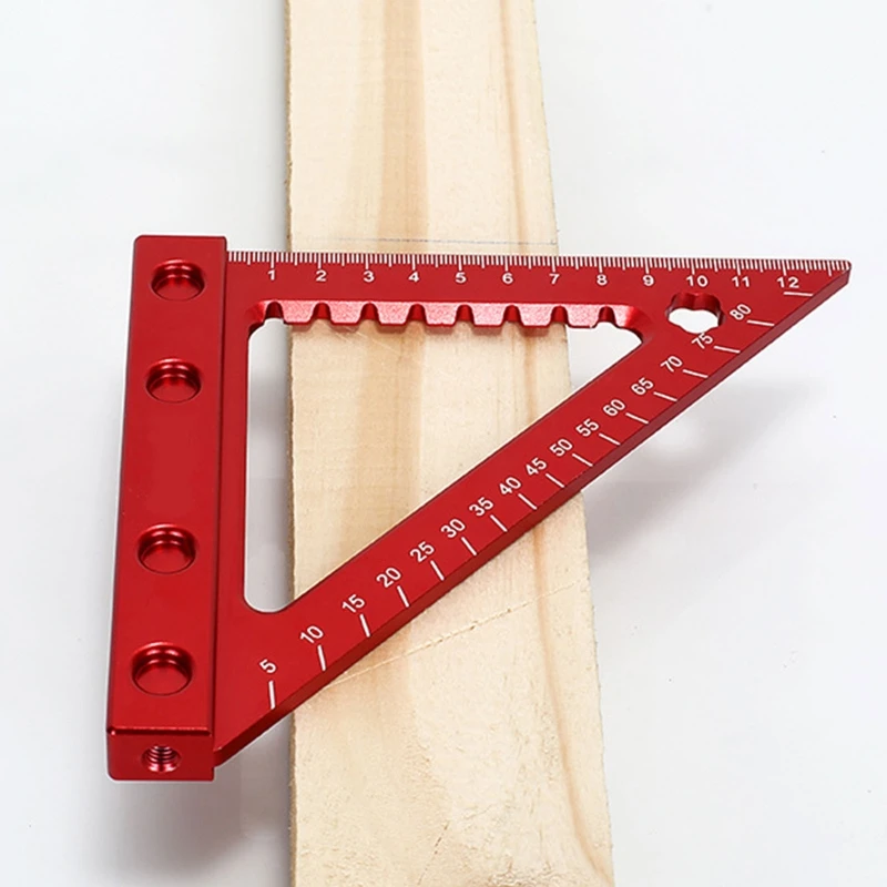 6-inch 90° Metric Angle Ruler Carpenters Square Triangle Ruler DIY Woodworking Tool Accuracy: ±0.1 Clear Double-sided