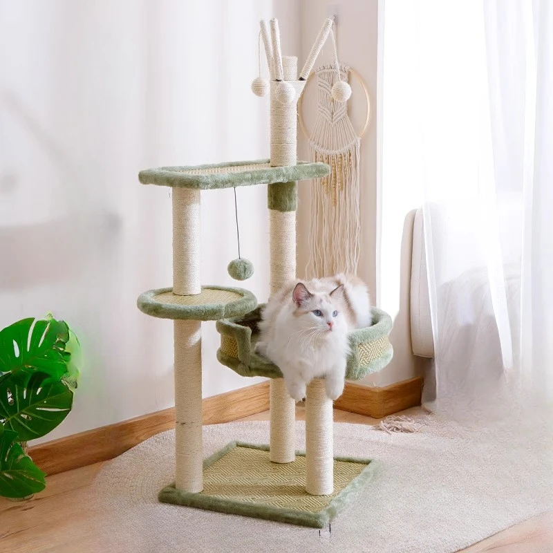 Climbing Toys Cat Scrapers Claw Sharpener Cute Play Velvet Cat Scrapers Tree Tower Rascadores De Gato Cat Supplies MR50CS