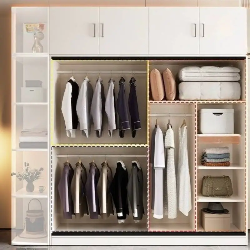 Toppers Kids Luxury Wardrobe Cleaner Room Trim Modern House Bedroom Wardrobe Storage Adult White Muebles Para Hogar Furniture