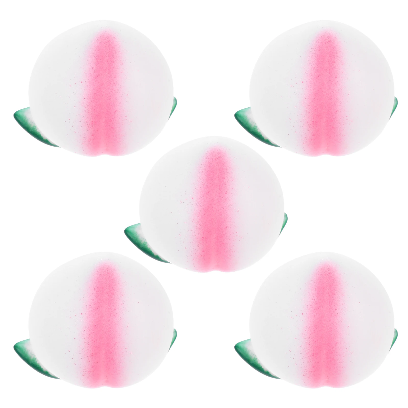 

5pcs Longevity Peach Cake Decor Birthday Decoration Desktop Ornament Elder Fruit Embellishment Vinyl Party Topper
