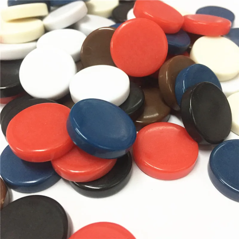 15Pcs/set 20mm New Backgammon piece Dice Blank Glossy Chips Coins Pawn chess accessories