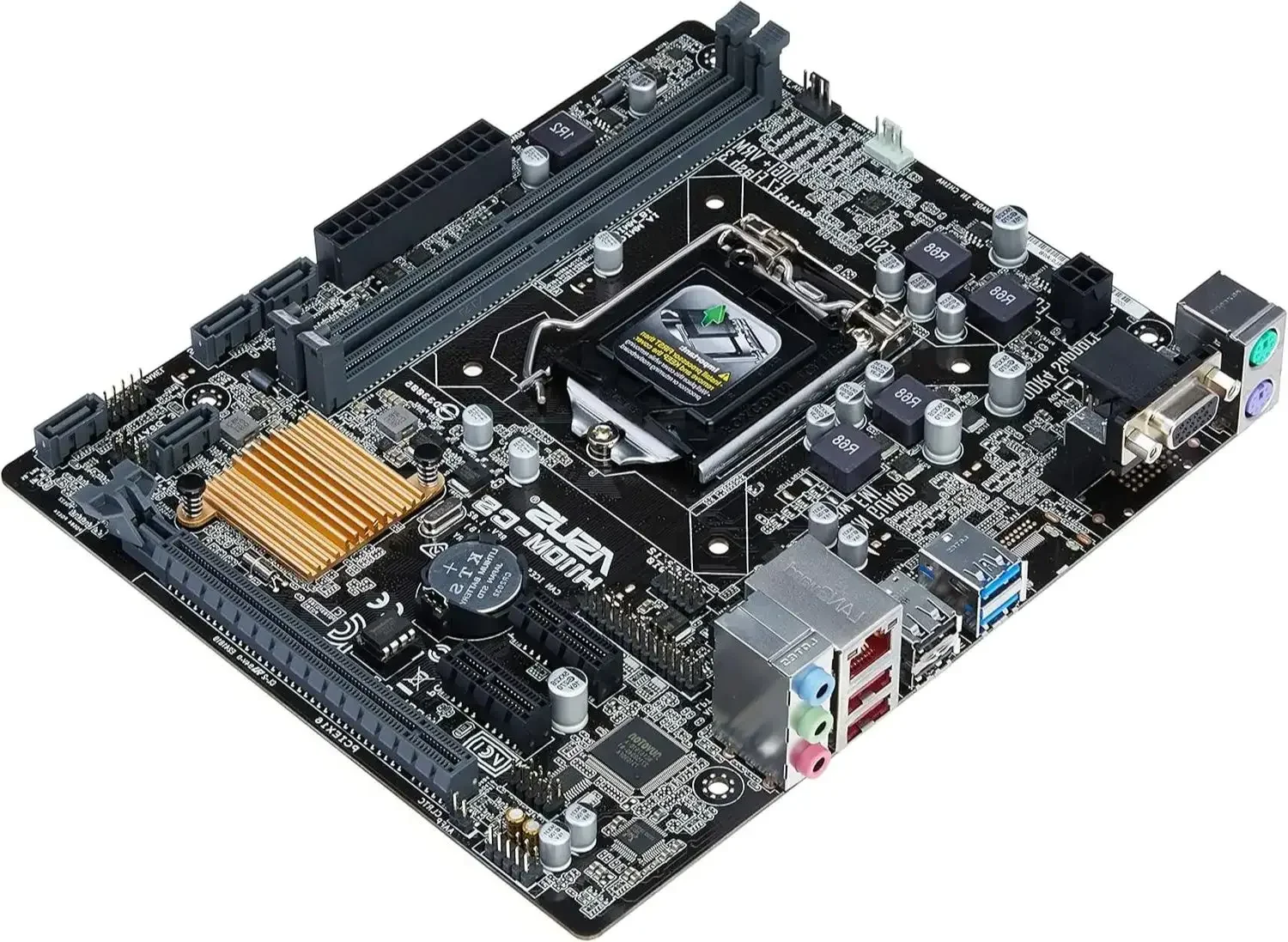 ASUS-placa base usada H110M-CS con enchufe LGA 1151, para Core i3 6100, compatible con 2x DIMMs, Max. 32GB, DDR4, Micro ATX, Factor de forma