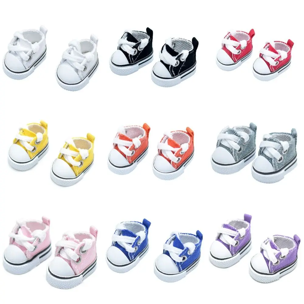 New 3.5cm Size BJD Doll Shoes Canvas Material Casual Style High Top Sneakers High Top Design DIY Canvas Sneakers For 17cm Dolls