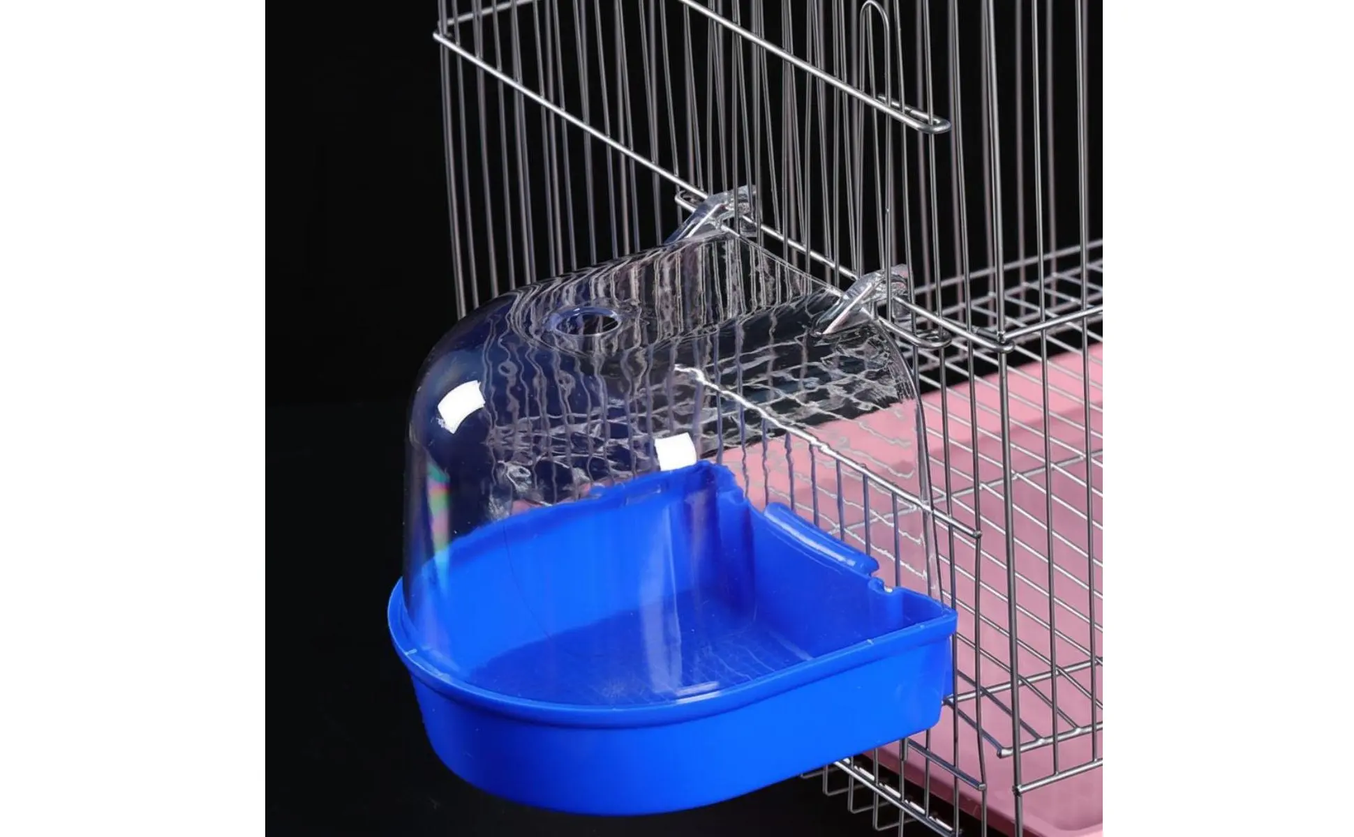 Bird Bathing Box Easy to Install Bird Shower Box Enclosure Accessory Non Pet Supply Removable Drawer
