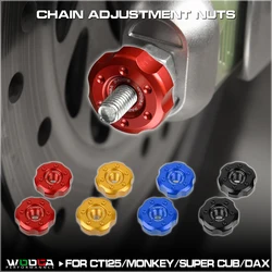 WOOGA Chain Adjustment Nuts For Honda Hunter Cub CT125 Super Cub 50 110 C125 Chain Adjuster Screws Bolts DAX125 Monkey125 Grom