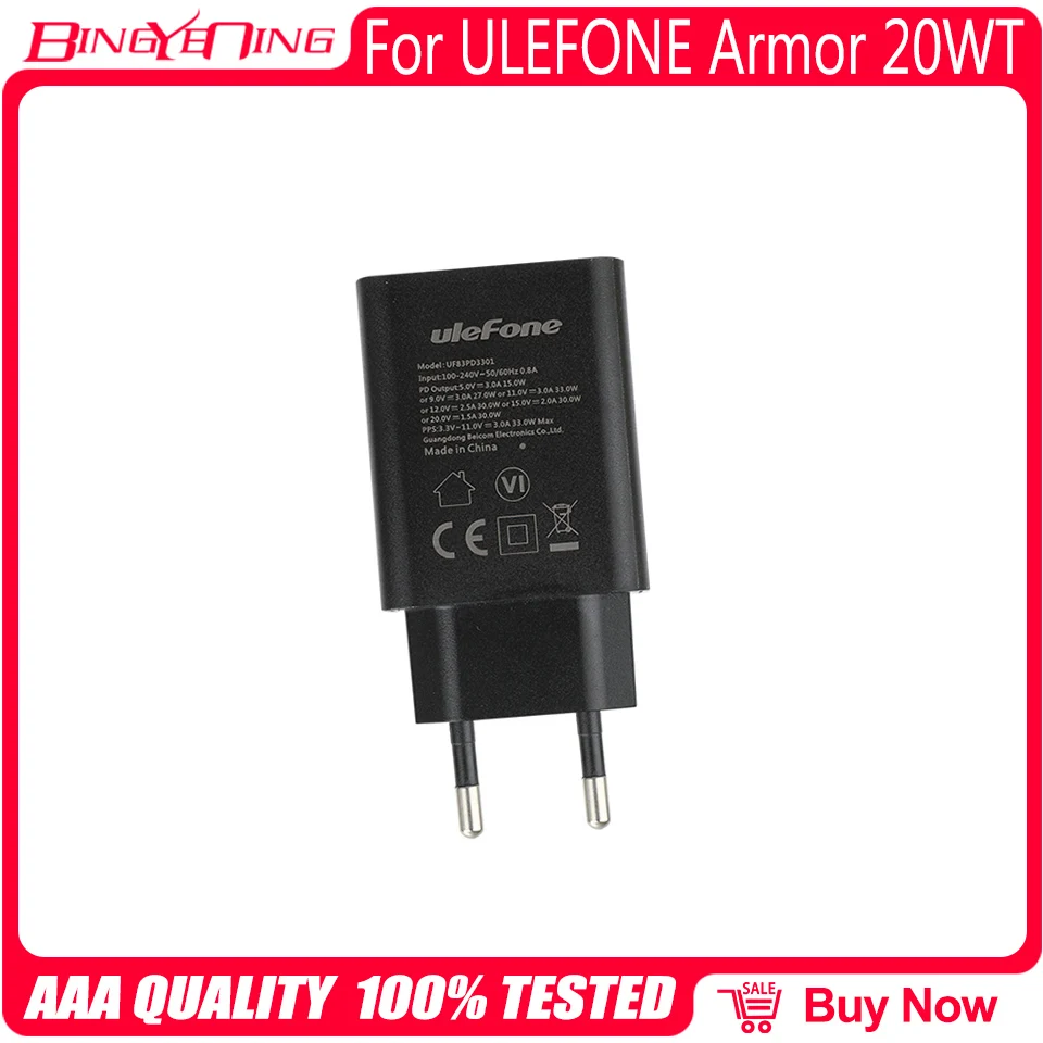 New USB Power Adapter Charger EU Plug Travel Type-C Cable Data Line Charging Cable For Ulefone Armor 20WT Armor 21 22 Pad 2 - náhled 3