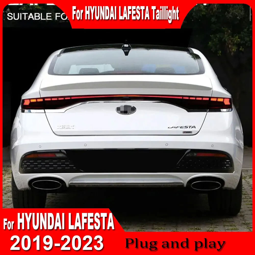 

Car Taillight For Hyundai Lafesta 2019 2020 2021 2022 2023 Modified LED Through Tail Lamp Running Lights Turn Signal A pair