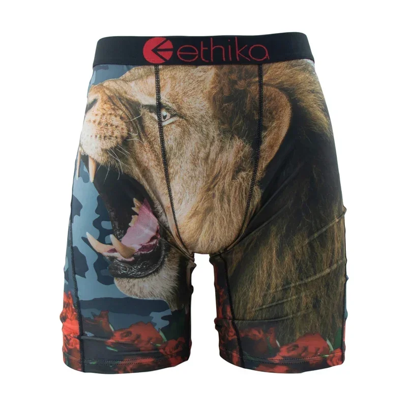 ETHIKA Sexy Fashion Print Men\'s Underwear Boxer Cueca Panties Lingerie Men Underpants Boxershorts Trunks Plus Size Boxers Briefs