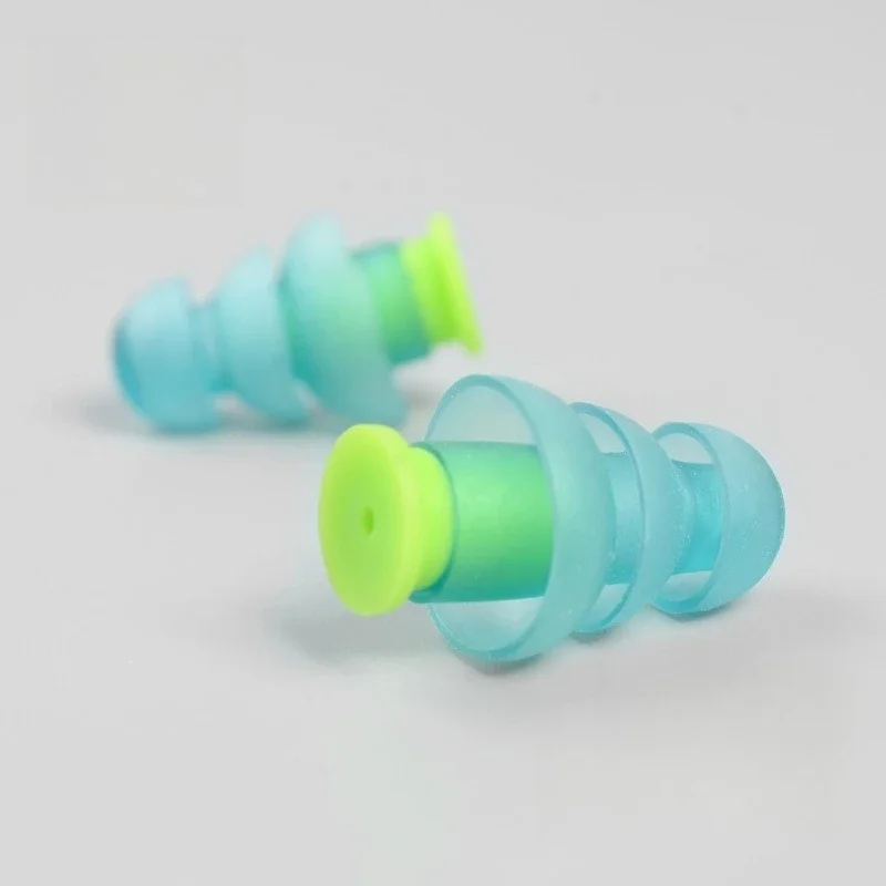 Dual Color Protective Silicone Earplugs Noise Isolation Noise Reduction for Study Sleep Aviation Travel Scenarios