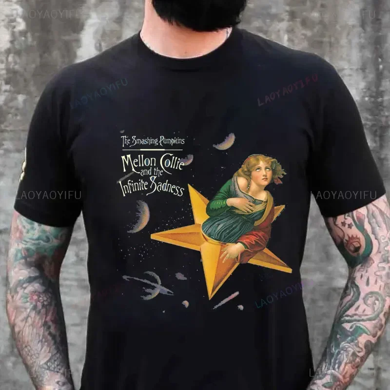 2024 Summer The Smashing Pumpkins Tops 100%Cotton Rock T-SHIRT Smashing Pumpkins 'Mellon Collie And The Infinite Sadness' Shirts