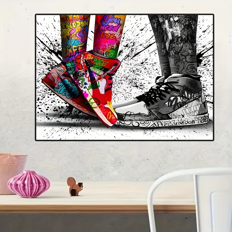 Fashion Graffiti Art Deco Painting Sneakers Sneakers Street Wall Art Poster And Prints Wall Art Picture Living Room Home Decor