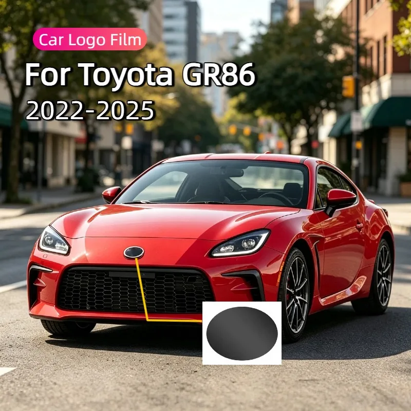 Für Toyota GR86 2022-2025 Auto Vorgeschnittene Dunkel Getönte TPU PPF Frontemblem-Schutzfolie Kratzfestes Außenzubehör – Detail 1