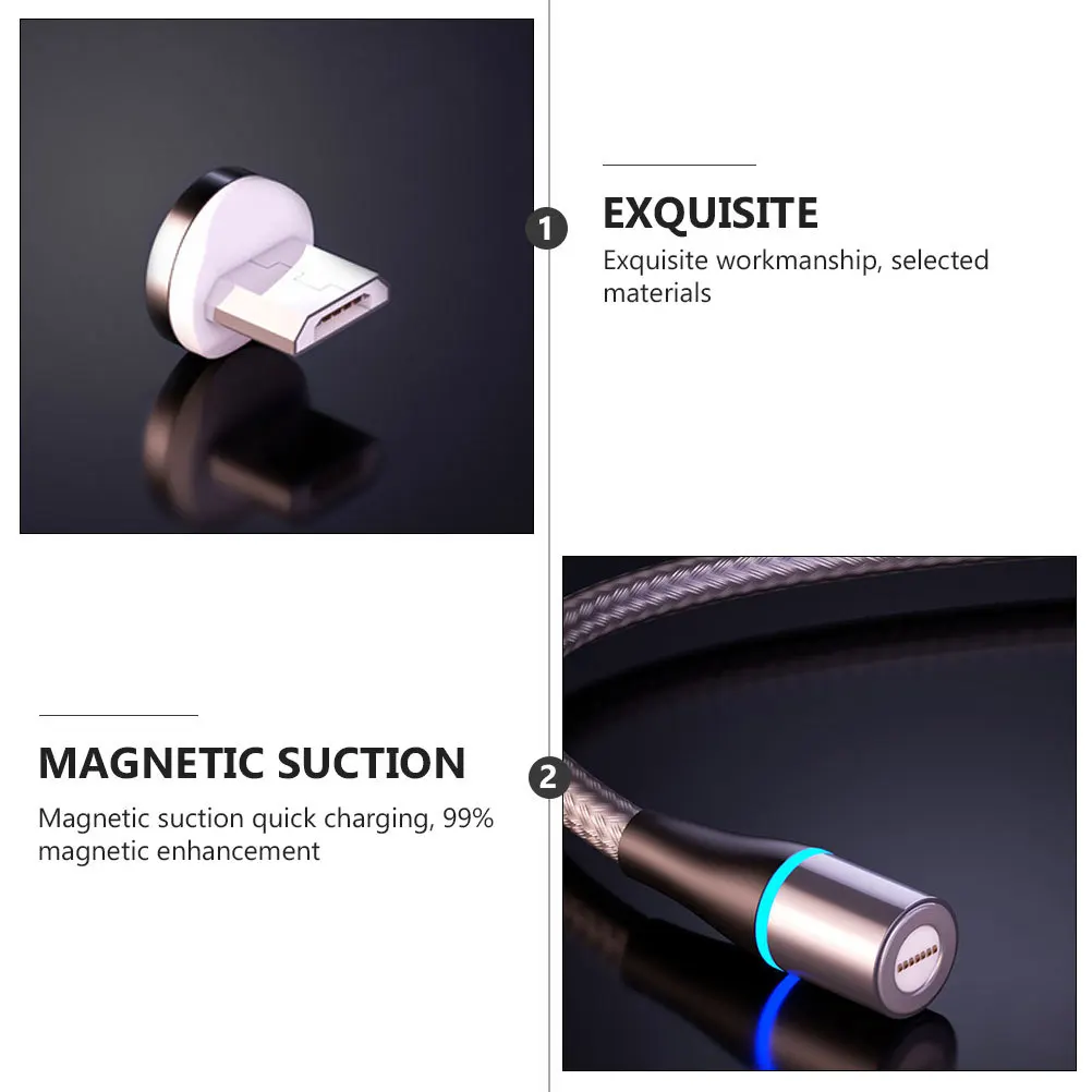 Kabel voor Type-C snel opladen 3A led-indicator Sterke automatische adsorptie USB-magneetkabel