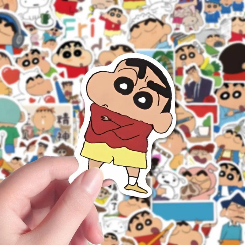 80PCS Cartoon Crayon Shin-chan Stickers Decorative Mobile Phone Case Notebook Guitar Cup Luggage Computer Stickers Wholesale