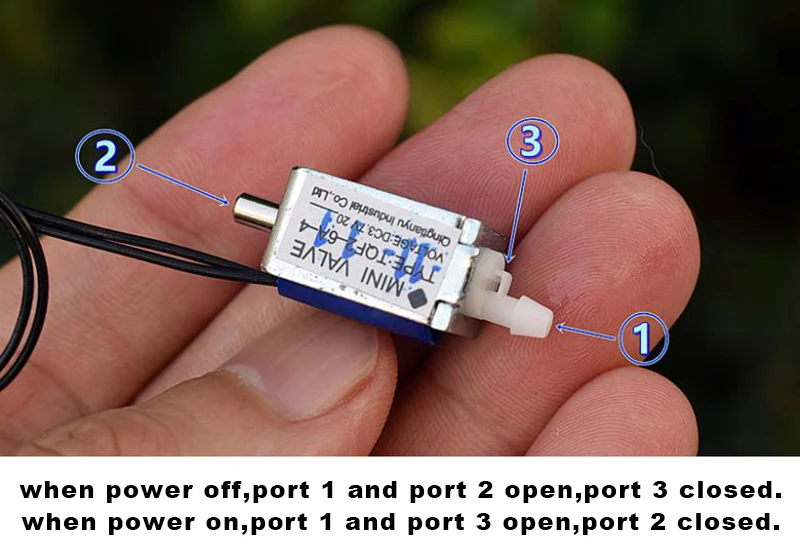 

Mini Electric Solenoid Valve DC 3V 3.7V 5V 2-Way 2-Position Normally Open N/O Micro Air Gas Flow Control for DIY Medical Applica