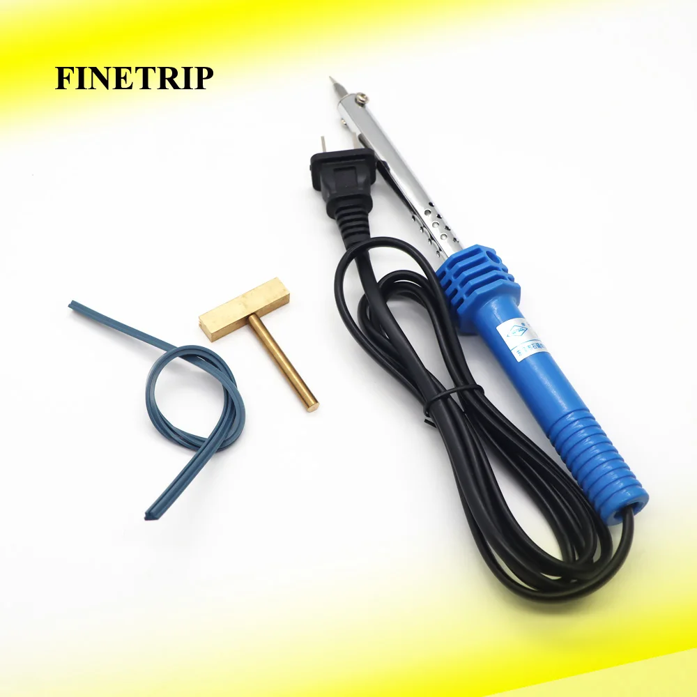 220V 40W Soldering Iron Welding Gun Tool For Pixel Tool With Copper Solder T-head Rubber strip for LCD Pixel Repair Ribbon Cable