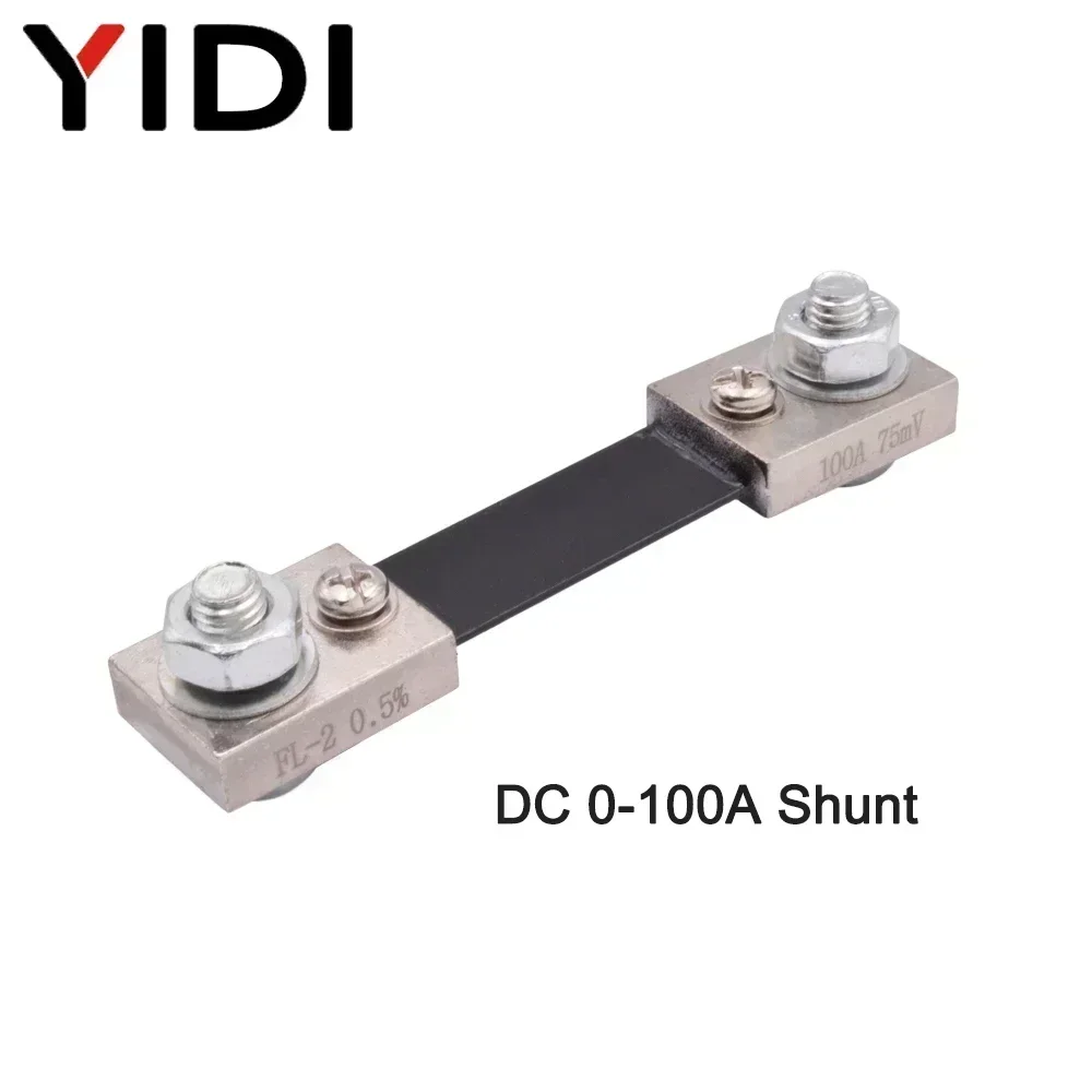 Electric DC 75mV Current Shunt Resistors Resistance 50A 100A Meter Measuring 0-100V Digital Voltmeter Ammeter