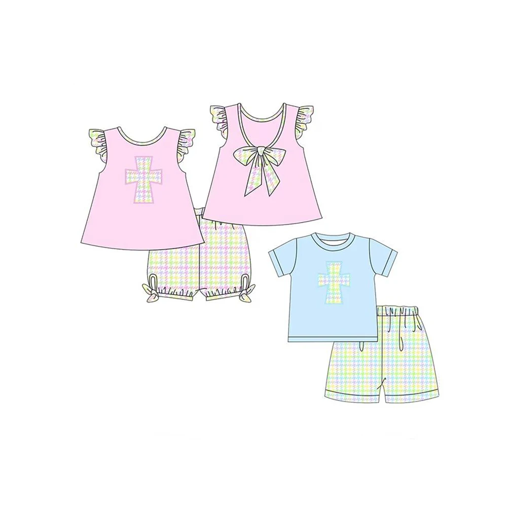 

Wholesale kids watermelon outfits summer short sleeves girls pajamas sets