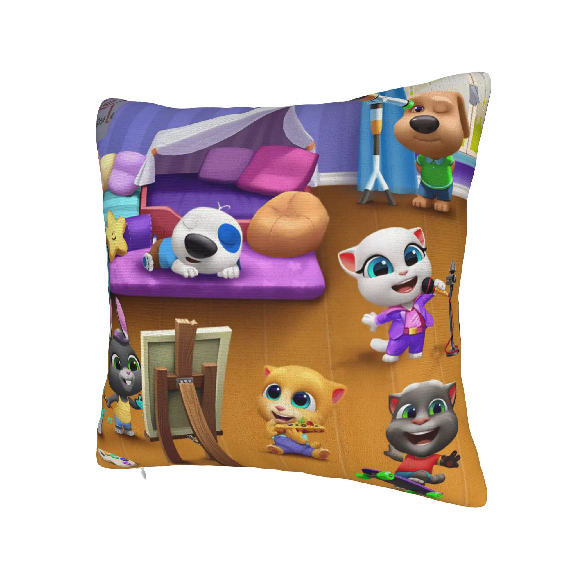 T-Talking T-Tom And F-Friends Pillowcase Accessories Printing Cushion Cover Decoration  Pillow Case Cover Home Multi-Size