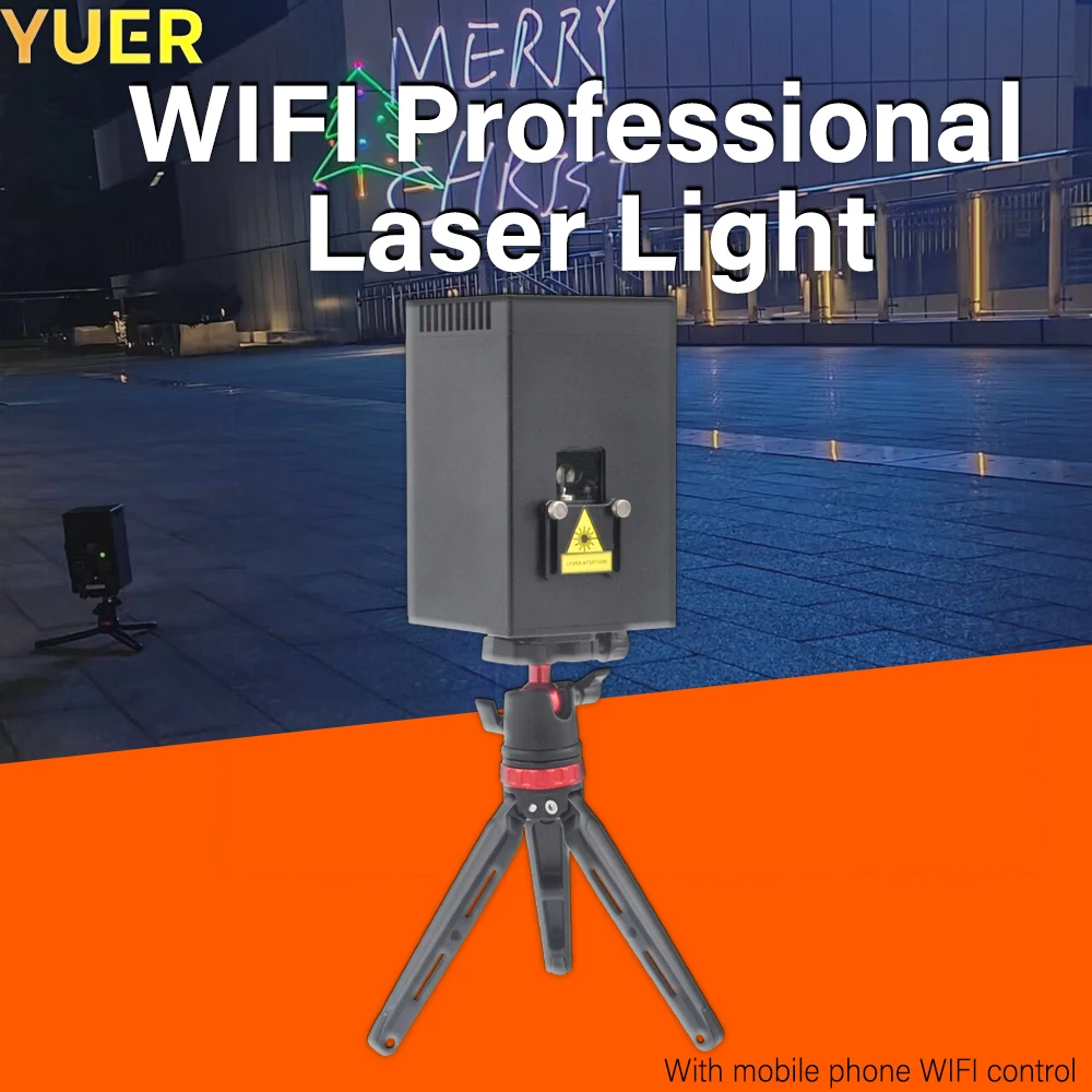 YUER High-Power 3W RGB Laser with App Control | Class 4 Safety | IP51 Protection | Portable Design For outdoor activitie, club