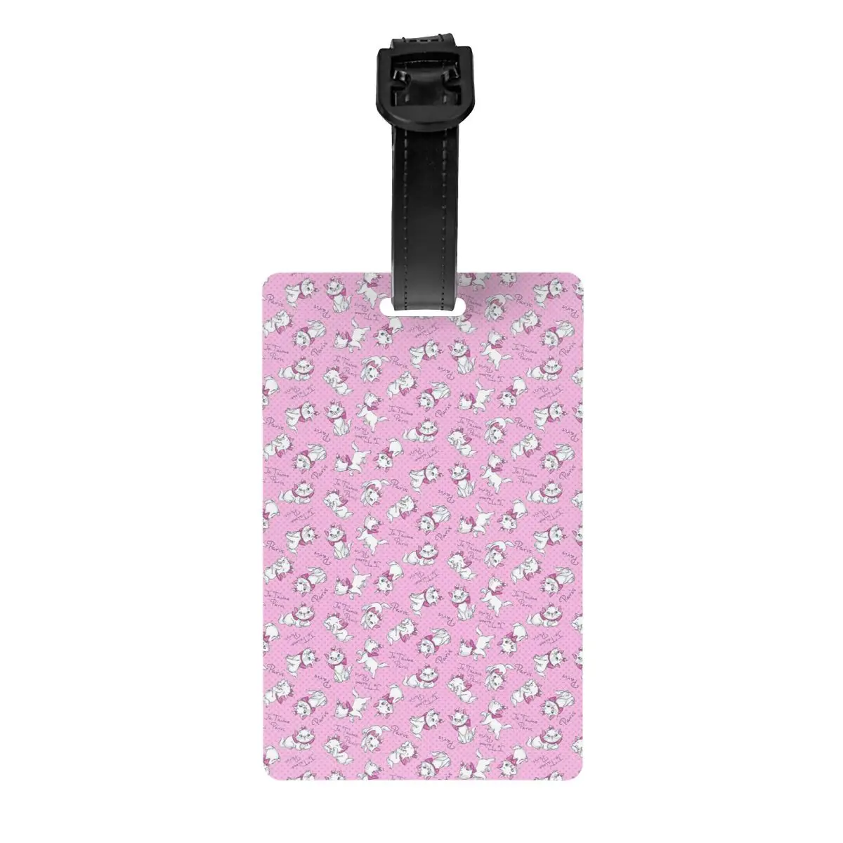 

Pink Aristocats Marie Cats Cartoon Luggage Tag for Suitcase Privacy Cover ID Label