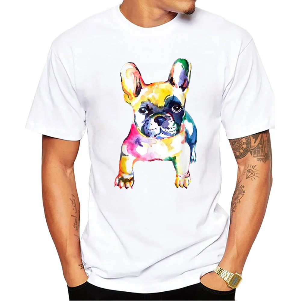 TEEHUB-Camiseta manga corta para hombre, verano et casual, con rabuledogue francés, estampado Boston Terrier, Harajuku
