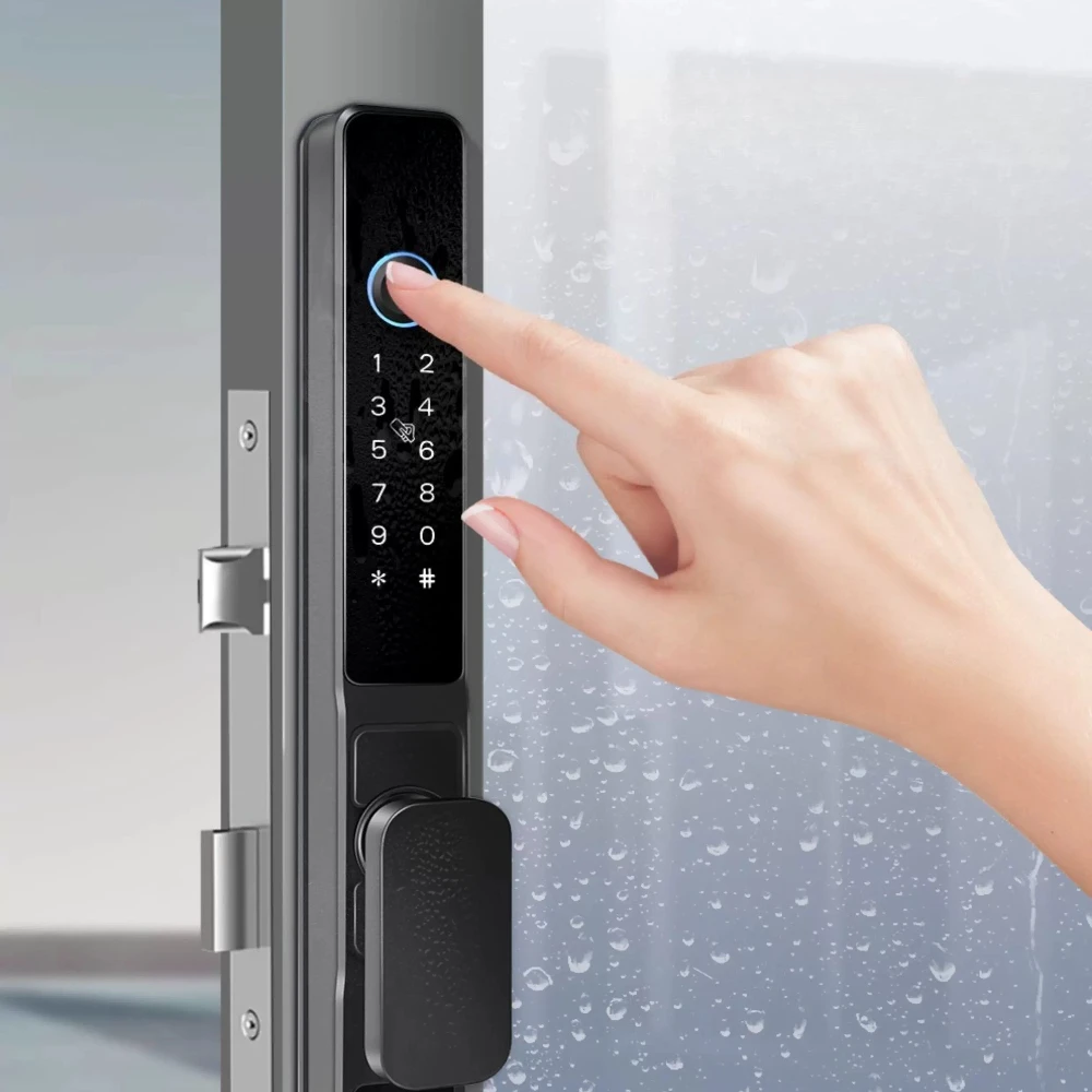 

KOB Aluminum Alloy Outdoor Waterproof Intelligent Door Lock Fingerprint Facial Recognition Password Door Lock Household