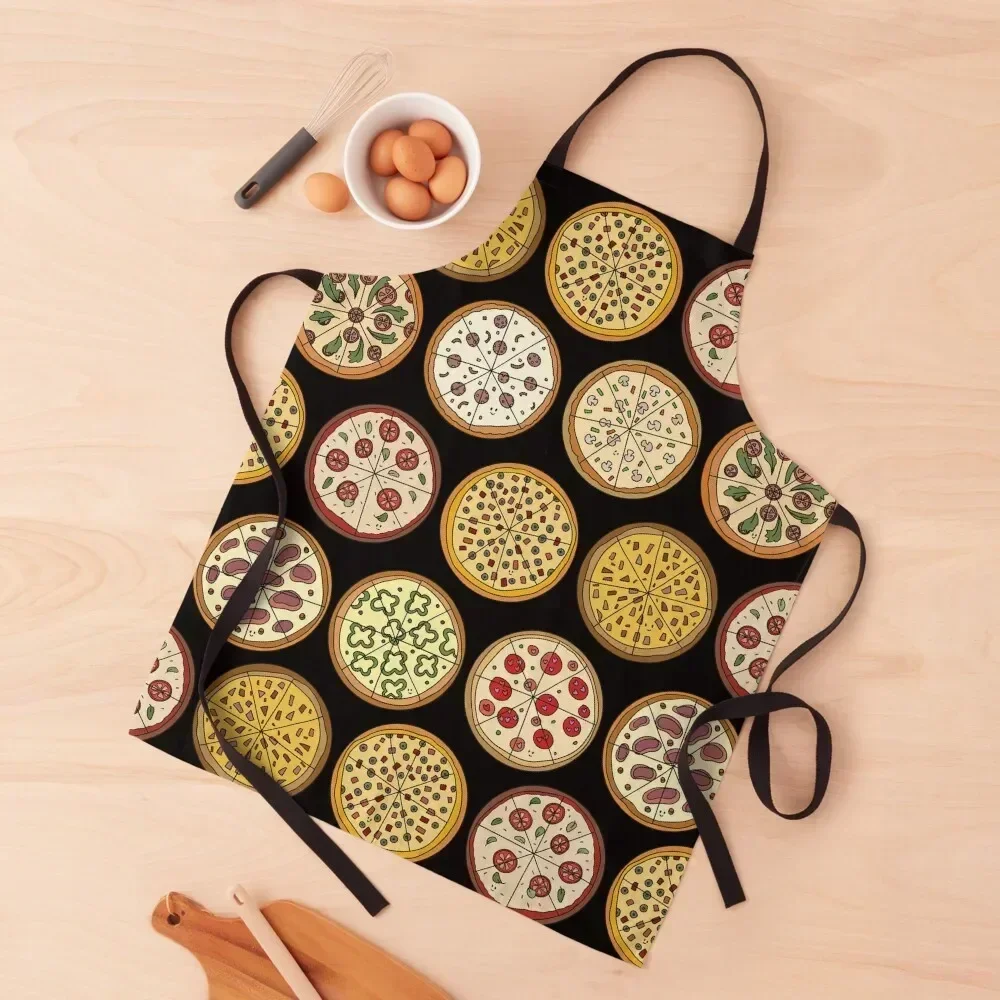 

Happy and Fun Pizza Pattern Apron For Woman Home And Kitchen Hairdresser Things For The Kitchen Apron