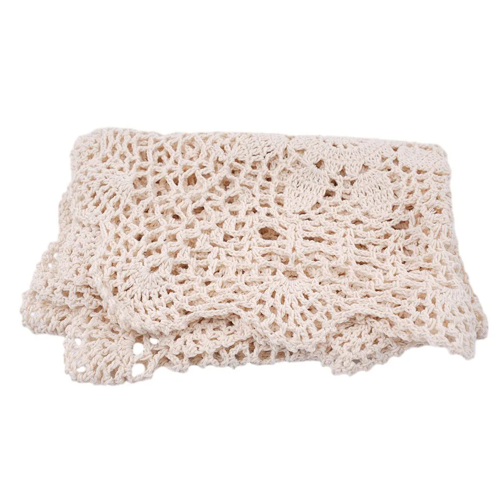 Hot New Practical Tablecloth Table Cover Crochet Decorative Lace Table Cloth 40x60cm Beige White Cafe Countryside