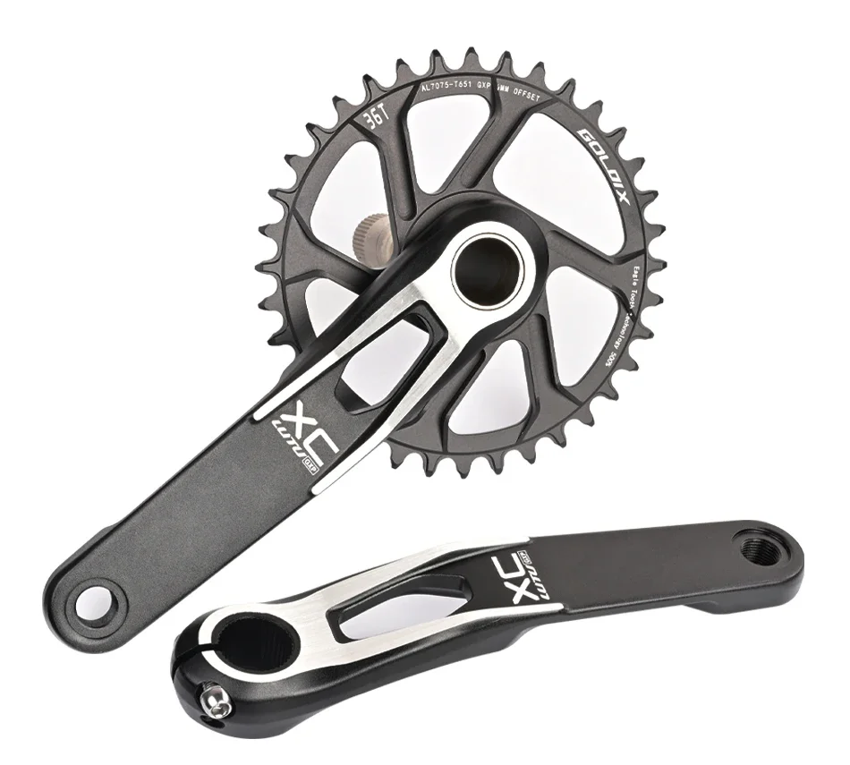 GOLDIX Ultraleichtes Fahrrad-Kettenblatt 0/3/6mm Offset Breite Schmale Zähne 30/32/34/36/38T für 3-Bolzen-Kurbelgarnitur MTB Einzelkurbel – Detail 8