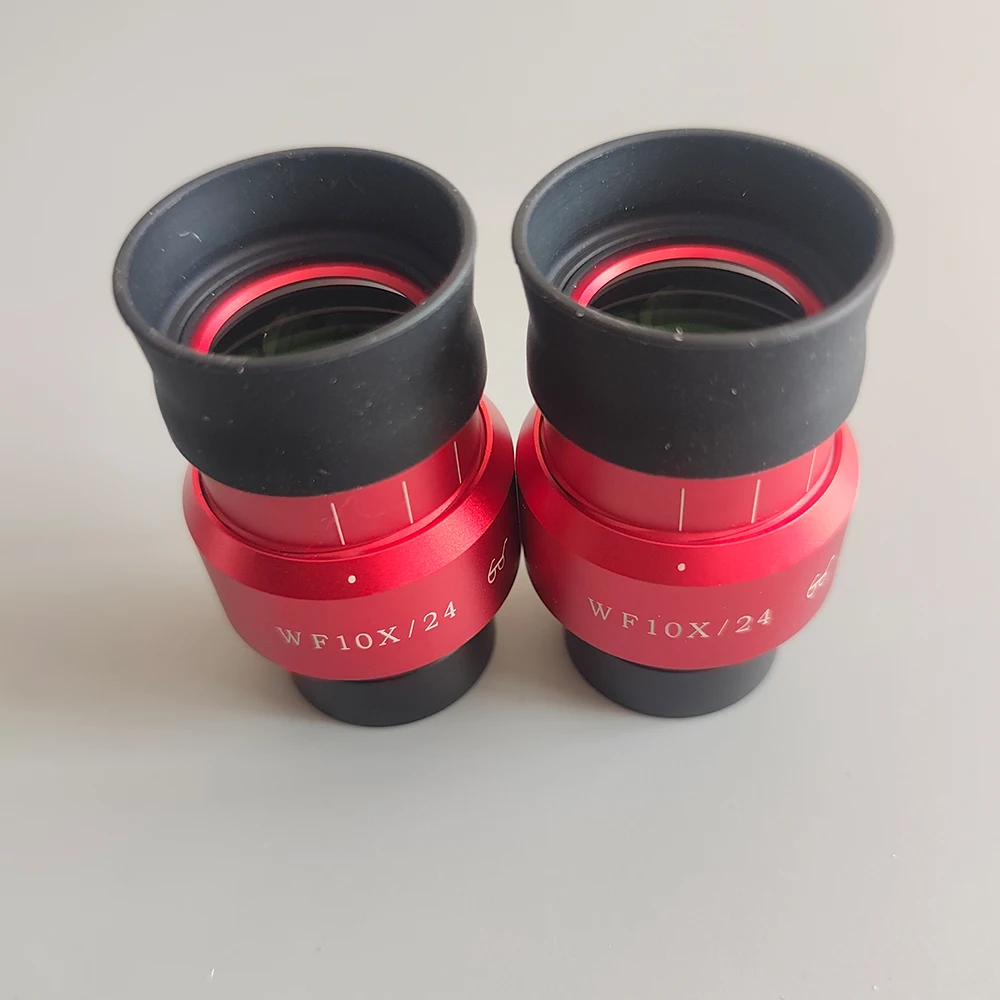 1 шт., 2 шт., WF10X/24 мм, широкий полевой окуляр для микроскопа, диаметр 30 мм, регулируемый для стерео бинокулярного тринокулярного микроскопа
