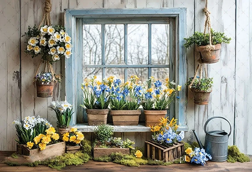 Mehofond التصوير خلفية الربيع عيد الفصح المشهد الأزهار نافذة داخلية طفل حفلة عيد ميلاد صورة ديكور خلفية استوديو الصور