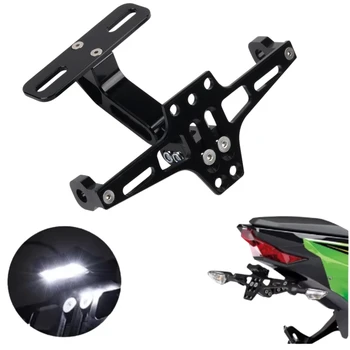 Universal รถจักรยานยนต์ผู้ถือแผ่นป้ายทะเบียนจํานวนแผ่นสําหรับ BMW R1200GS Yamaha MT07 MT10 Kawasaki Z750 Z800 อุปกรณ์เสริม