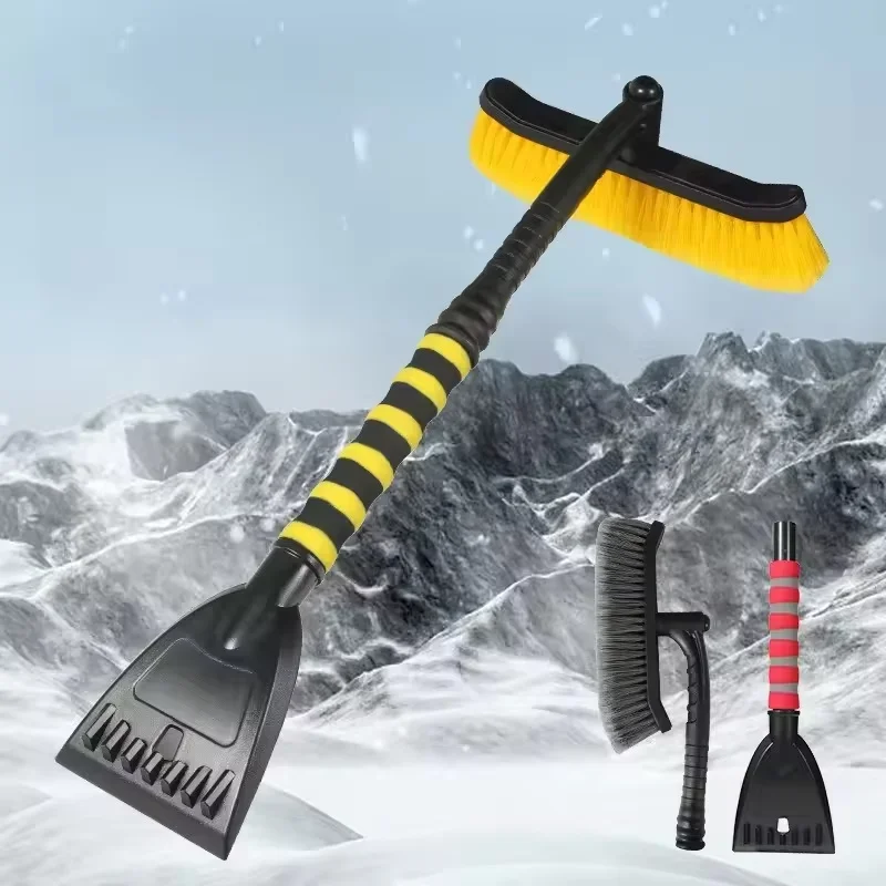 Extendable Ice Scraper Car Detachable Snow Brush with Ergonomic Foam Grip Cars Frost Removal Car Winter Cleaning Accessories