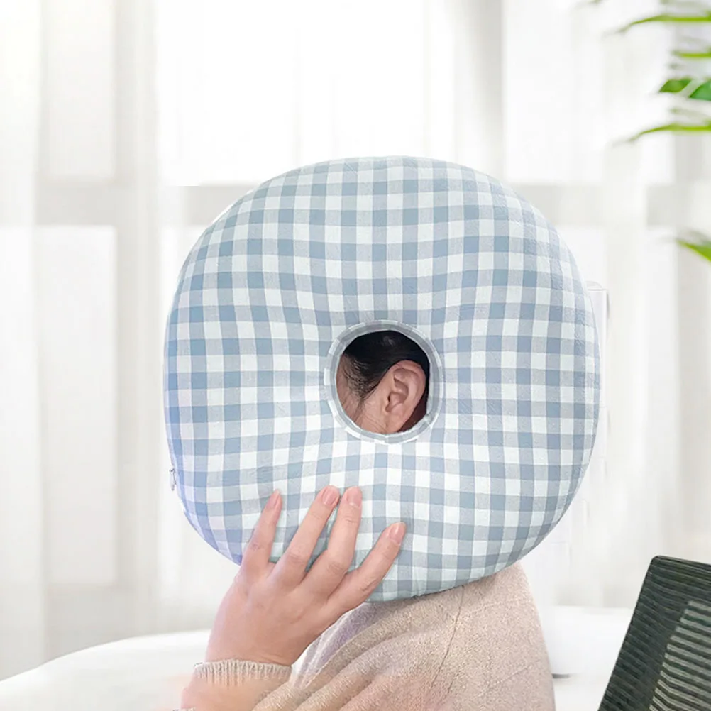 وسادة نوم ثقب مع فتحات تهوية لتخفيف آلام الأذن، تصميم دائري مريح لتعافي شفاء النوم الجانبي