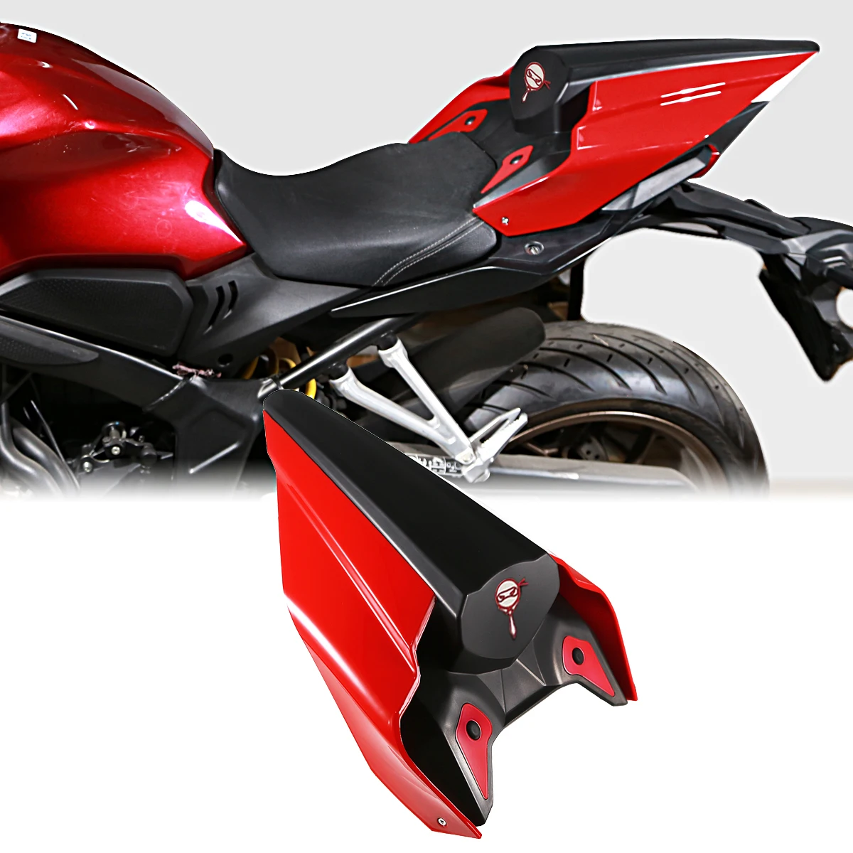 Rear Passenger Tail Section Red Fairing Cowl For Honda CBR650R CB650R 2019-2023