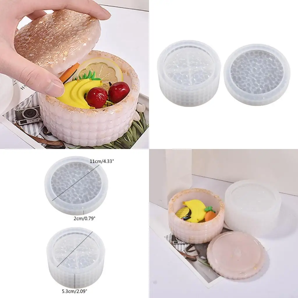 Storage Box Resin Mold Lid Silicone Jewelry Box Mold Organizers Mold