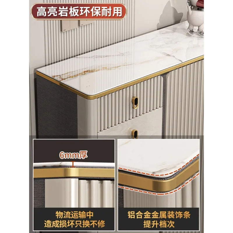 

Light luxury shoe cabinet, home interior entrance storage cabinet, integrated stool entry 2026 new popular high-end sense