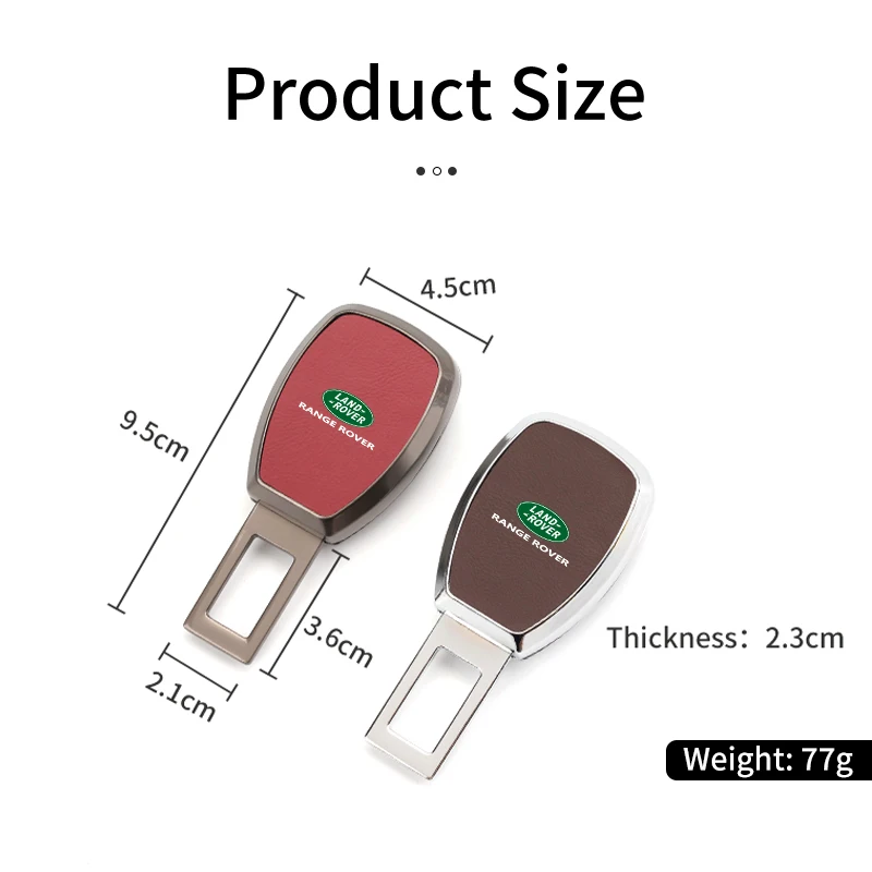 Car Seat Belt Clip Extension Safety Lock Buckle Extender Plug For Land Rover Range Rover Evoque Velar Defender Discovery Freelan