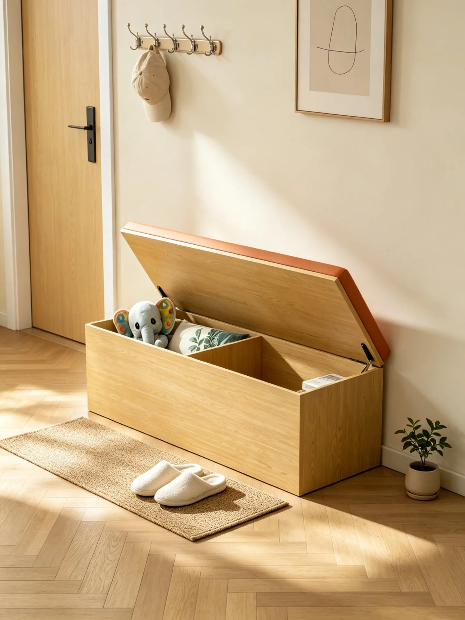 Factory Direct Compatible with Home Storage Shoe Change Stool Storage Box Large Capacity Flip Type Home Living Room Bedroom