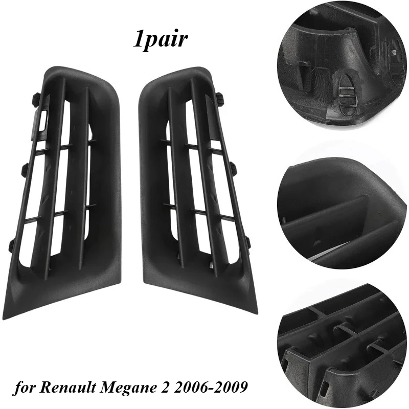 

1 Pair Left & Right Front Bumper Grille 7701474478 New For Renault Megane 2 2006-2009
