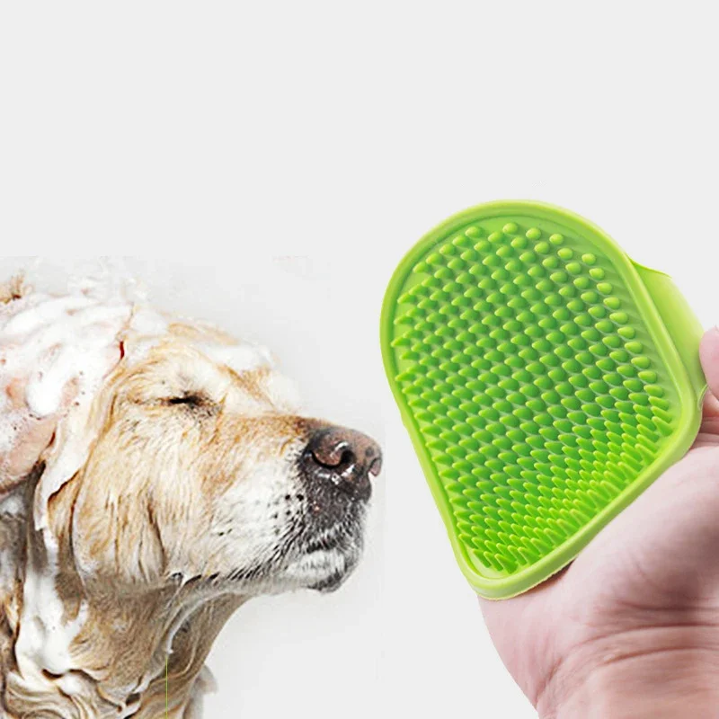 

Soft Rubber Dog Brush Comb Cat Bath Brush Rubber Glove Hair Fur Grooming Massage Brush For Dog Cats Pet Bath Supplies