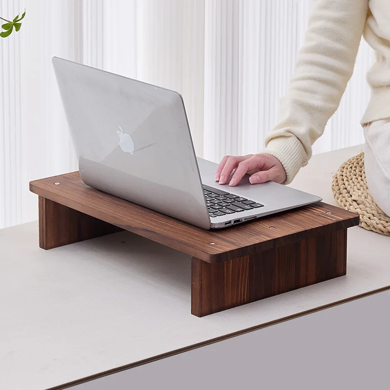 Solid Wood Bay Window Desk Minimalist Bedroom Pinewood Coffee Stand Japanese Tatami Natural Wood