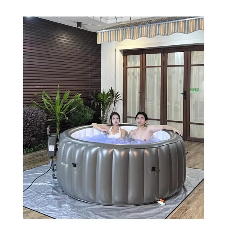 Hot Tub Round Spa Portable Hot Tub Model 4 -6Person Outdoor Inflatable Spa Massage Tub New Trend