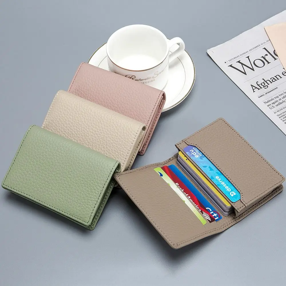 New Multifunctional Card Sleeve High Quality Business Cowhide Card Cover Name Card Holder Coin Purse Bag Name Card Holder