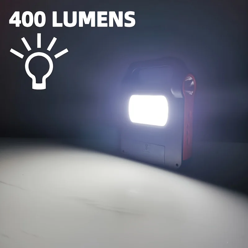 Solar Rechargeable Flashlight Portable Camping Lantern Emergency Light For Power Outage Lantern with 3 Meters Extension Bulbs